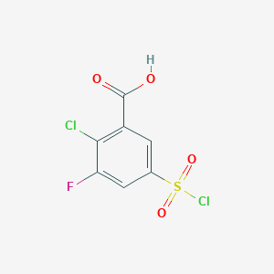 2-Chloro-5-(chlorosulfonyl)-3-fluorobenzoic acid