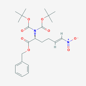 molecular formula C23H32N2O8 B14226134 benzyl (2R,5E)-2-[bis(tert-butoxycarbonyl)amino]-6-nitrohex-5-enoate 