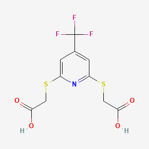 (6-Carboxymethylsulfanyl-4-(trifluoromethyl)pyridin-2-ylsulfanyl)acetic acid