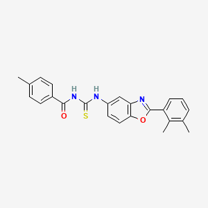 molecular formula C24H21N3O2S B14226161 N-{[2-(2,3-dimethylphenyl)-1,3-benzoxazol-5-yl]carbamothioyl}-4-methylbenzamide CAS No. 590396-78-4