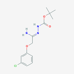 N'-[1-Amino-2-(3-chlorophenoxy)ethylidene]hydrazinecarboxylic acid tert-butyl ester