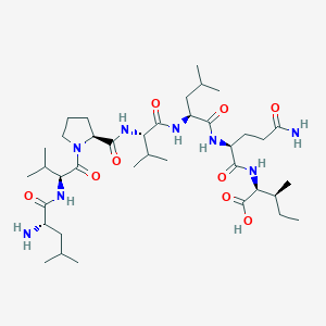 molecular formula C38H68N8O9 B14226215 L-Isoleucine, L-leucyl-L-valyl-L-prolyl-L-valyl-L-leucyl-L-glutaminyl- CAS No. 823783-52-4