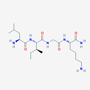 molecular formula C20H40N6O4 B14226243 L-Lysinamide, L-leucyl-L-isoleucylglycyl- CAS No. 562834-07-5