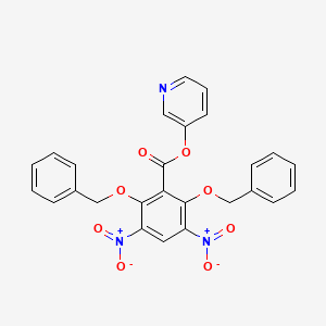 molecular formula C26H19N3O8 B14226311 Pyridin-3-yl 2,6-bis(benzyloxy)-3,5-dinitrobenzoate CAS No. 823814-70-6