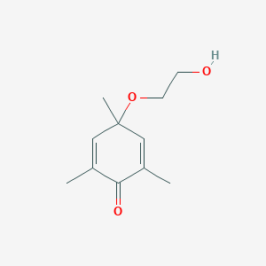 molecular formula C11H16O3 B14226318 4-(2-Hydroxyethoxy)-2,4,6-trimethylcyclohexa-2,5-dien-1-one CAS No. 510726-02-0