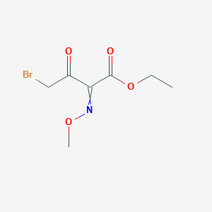 Butanoic acid, 4-bromo-2-(methoxyimino)-3-oxo-, ethyl ester