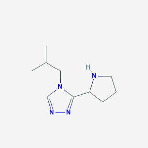 4-(2-methylpropyl)-3-(pyrrolidin-2-yl)-4H-1,2,4-triazole