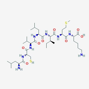 molecular formula C37H70N8O8S2 B14226351 L-Lysine, L-leucyl-L-cysteinyl-L-valyl-L-leucyl-L-isoleucyl-L-methionyl- CAS No. 823783-34-2