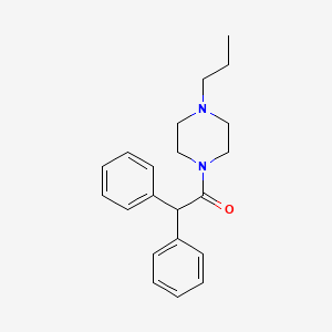 molecular formula C21H26N2O B14226359 Piperazine, 1-(diphenylacetyl)-4-propyl- CAS No. 798564-32-6