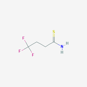 molecular formula C4H6F3NS B1422640 4,4,4-Trifluorobutanethioamide CAS No. 1184850-75-6