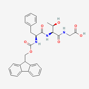 molecular formula C30H31N3O7 B14226426 N-{[(9H-Fluoren-9-yl)methoxy]carbonyl}-L-phenylalanyl-L-threonylglycine CAS No. 830321-91-0