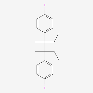 molecular formula C20H24I2 B14226429 1,1'-(3,4-Dimethylhexane-3,4-diyl)bis(4-iodobenzene) CAS No. 824401-01-6