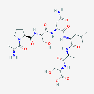 molecular formula C27H46N8O11 B14226434 L-Alanyl-L-prolyl-L-seryl-L-asparaginyl-L-leucyl-L-alanyl-L-serine CAS No. 719279-08-0