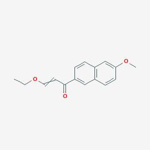 molecular formula C16H16O3 B14226440 3-Ethoxy-1-(6-methoxynaphthalen-2-yl)prop-2-en-1-one CAS No. 821003-99-0
