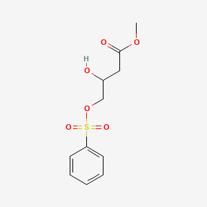 molecular formula C11H14O6S B14226444 Methyl 4-[(benzenesulfonyl)oxy]-3-hydroxybutanoate CAS No. 828276-76-2