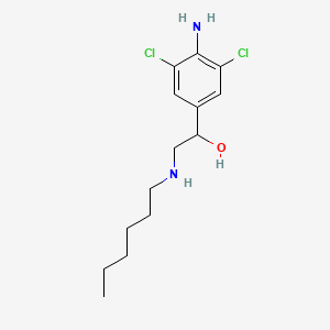 molecular formula C14H22Cl2N2O B1422647 1-(4-Amino-3,5-dichlorophenyl)-2-(hexylamino)ethan-1-ol CAS No. 78982-88-4
