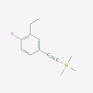 molecular formula C13H17ISi B14226471 Silane, [(3-ethyl-4-iodophenyl)ethynyl]trimethyl- CAS No. 518343-71-0