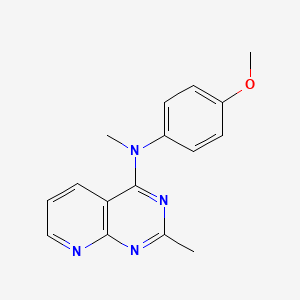 molecular formula C16H16N4O B14226491 N-(4-methoxyphenyl)-N,2-dimethylpyrido[2,3-d]pyrimidin-4-amine CAS No. 827031-25-4