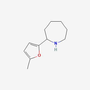 molecular formula C11H17NO B1422656 2-(5-甲基呋喃-2-基)氮杂环己烷 CAS No. 1315365-46-8