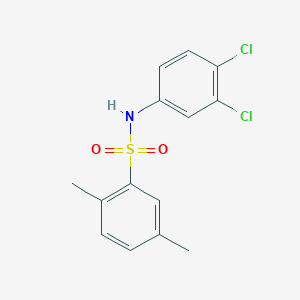 molecular formula C14H13Cl2NO2S B14226560 N-(3,4-Dichlorophenyl)-2,5-dimethylbenzenesulfonamide 