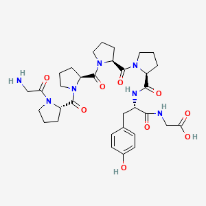 molecular formula C33H45N7O9 B14226564 Glycyl-L-prolyl-L-prolyl-L-prolyl-L-prolyl-L-tyrosylglycine CAS No. 821007-52-7