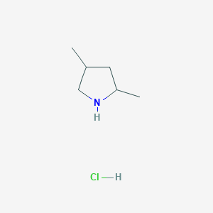 molecular formula C6H14ClN B1422658 2,4-Dimethylpyrrolidine hydrochloride CAS No. 1333946-75-0