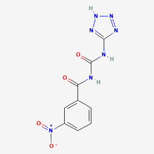 molecular formula C9H7N7O4 B14226624 3-nitro-N-(2H-tetrazol-5-ylcarbamoyl)benzamide CAS No. 521058-43-5