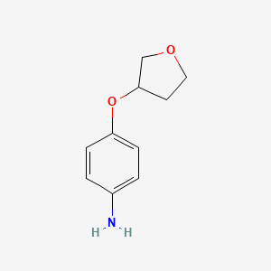 molecular formula C10H13NO2 B1422664 4-(Oxolan-3-yloxy)aniline CAS No. 307309-28-0