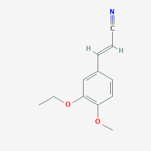 molecular formula C12H13NO2 B1422666 3-(3-Ethoxy-4-methoxyphenyl)prop-2-enenitrile CAS No. 757962-43-9