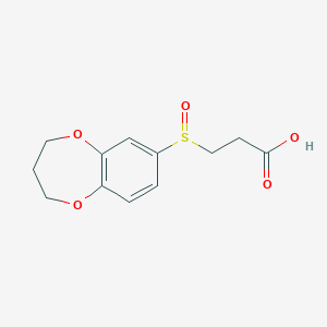 molecular formula C12H14O5S B1422667 3-(3,4-dihydro-2H-1,5-benzodioxepine-7-sulfinyl)propanoic acid CAS No. 1333887-32-3