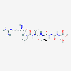 molecular formula C29H55N9O8 B14226676 L-Serine, L-arginyl-L-leucyl-L-valyl-L-isoleucyl-L-alanyl- CAS No. 618856-92-1