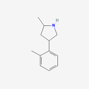 molecular formula C12H17N B1422668 2-Methyl-4-(2-methylphenyl)pyrrolidine CAS No. 1333969-03-1