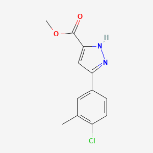 molecular formula C12H11ClN2O2 B1422670 methyl 5-(4-chloro-3-methylphenyl)-1H-pyrazole-3-carboxylate CAS No. 192702-05-9