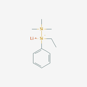 molecular formula C11H19LiSi2 B14226718 Lithium;ethyl-phenyl-trimethylsilylsilanide CAS No. 823207-39-2