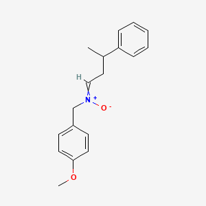 molecular formula C18H21NO2 B14226753 N-[(4-Methoxyphenyl)methyl]-3-phenylbutan-1-imine N-oxide CAS No. 823817-62-5