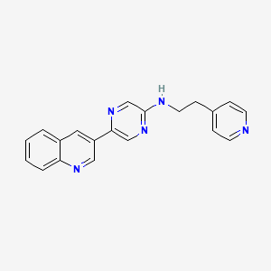 molecular formula C20H17N5 B14226757 Pyrazinamine, N-[2-(4-pyridinyl)ethyl]-5-(3-quinolinyl)- CAS No. 821783-97-5