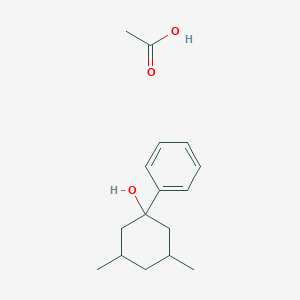molecular formula C16H24O3 B14226762 Acetic acid;3,5-dimethyl-1-phenylcyclohexan-1-ol CAS No. 823813-33-8