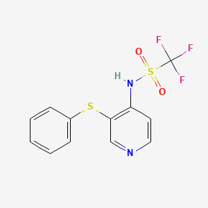 molecular formula C12H9F3N2O2S2 B14226765 N-(3-phenylsulfanyl-4-pyridinyl)trifluoromethanesulfonamide CAS No. 509076-59-9