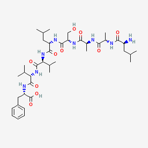 molecular formula C40H66N8O10 B14226829 L-Leucyl-L-alanyl-L-alanyl-L-seryl-L-leucyl-L-valyl-L-valyl-L-phenylalanine CAS No. 628725-55-3