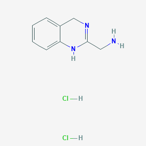molecular formula C9H13Cl2N3 B1422683 3,4-Dihydroquinazolin-2-ylmethanamine dihydrochloride CAS No. 1334013-89-6