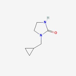 molecular formula C7H12N2O B1422694 1-(Cyclopropylmethyl)imidazolidin-2-one CAS No. 1547046-72-9