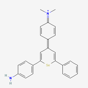 molecular formula C25H23N2Se+ B14226957 Seleninium, 2-(4-aminophenyl)-4-[4-(dimethylamino)phenyl]-6-phenyl- CAS No. 752973-29-8