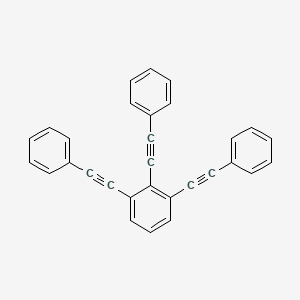 molecular formula C30H18 B14226977 1,1',1''-[Benzene-1,2,3-triyltri(ethyne-2,1-diyl)]tribenzene CAS No. 543688-89-7