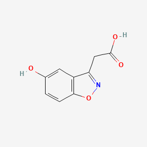 molecular formula C9H7NO4 B1422702 2-(5-Hydroxybenzo[d]isoxazol-3-yl)acetic Acid CAS No. 34173-03-0