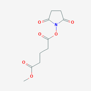 molecular formula C10H13NO6 B1422704 Pentanedioic acid 2,5-dioxo-pyrrolidin-1-yl ester methyl ester CAS No. 1511700-07-4