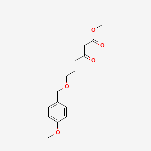 molecular formula C16H22O5 B14227053 Ethyl 6-[(4-methoxyphenyl)methoxy]-3-oxohexanoate CAS No. 825612-49-5