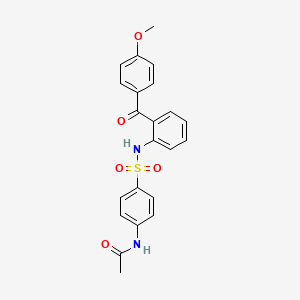 molecular formula C22H20N2O5S B14227061 N-(4-{[2-(4-Methoxybenzoyl)phenyl]sulfamoyl}phenyl)acetamide CAS No. 827577-30-0