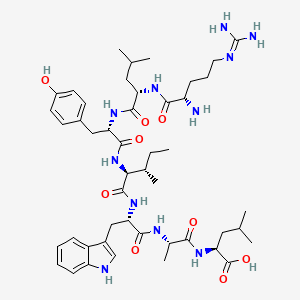 molecular formula C47H71N11O9 B14227069 N~5~-(Diaminomethylidene)-L-ornithyl-L-leucyl-L-tyrosyl-L-isoleucyl-L-tryptophyl-L-alanyl-L-leucine CAS No. 581101-11-3