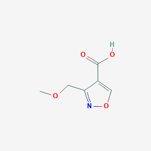molecular formula C6H7NO4 B1422710 3-(Methoxymethyl)-1,2-oxazole-4-carboxylic acid CAS No. 1076245-90-3