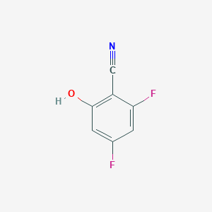 molecular formula C7H3F2NO B1422714 2,4-Difluoro-6-hydroxybenzonitrile CAS No. 1261793-35-4